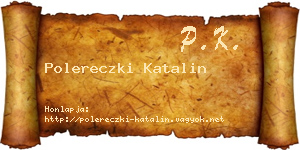 Polereczki Katalin névjegykártya